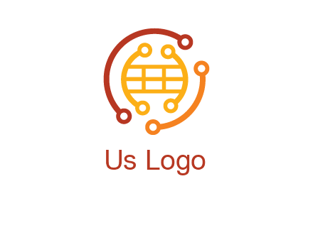 technology wires forming globe graphics