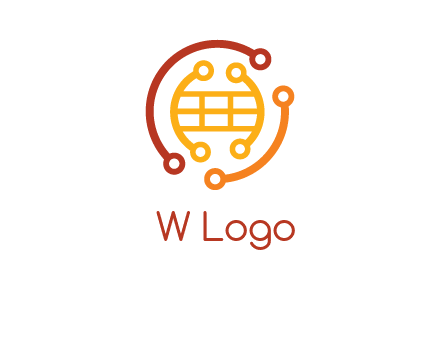 technology wires forming globe graphics