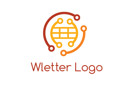 technology wires forming globe graphics