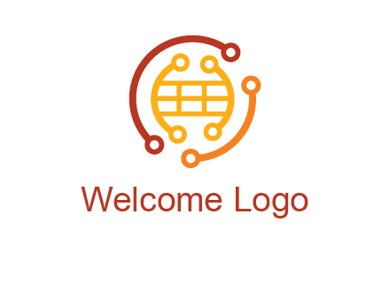 technology wires forming globe graphics