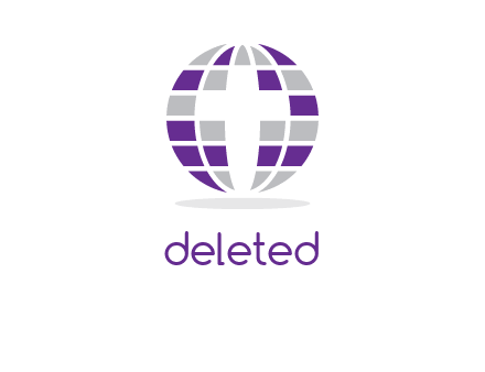 cross inside abstract globe logo