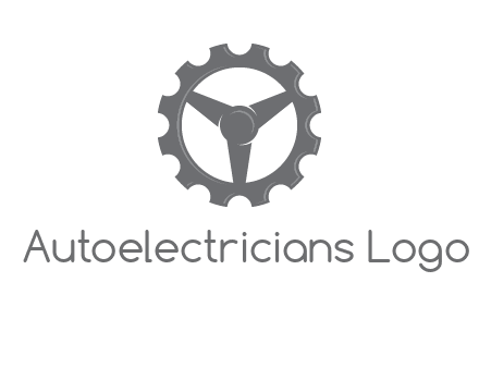 steering wheel mixed with gear logo