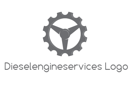 steering wheel mixed with gear logo