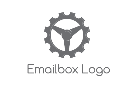 steering wheel mixed with gear logo
