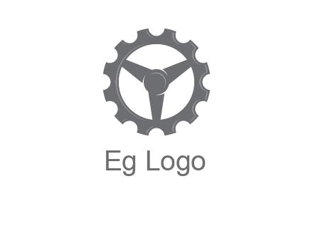 steering wheel mixed with gear logo