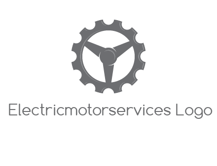 steering wheel mixed with gear logo