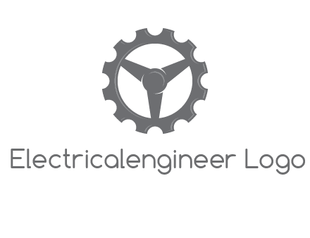 steering wheel mixed with gear logo