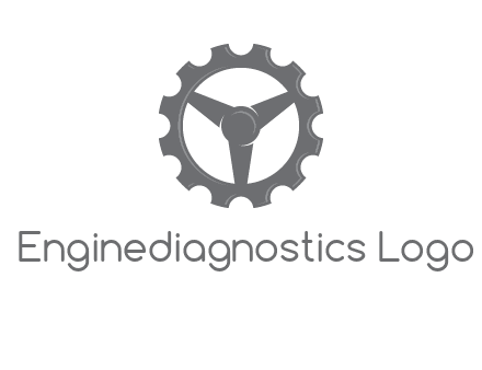 steering wheel mixed with gear logo