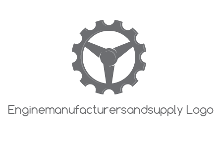 steering wheel mixed with gear logo