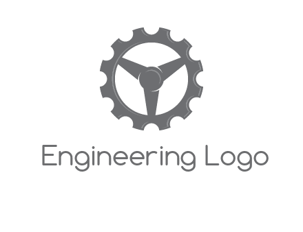 steering wheel mixed with gear logo