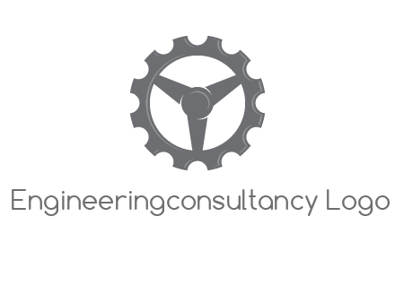 steering wheel mixed with gear logo