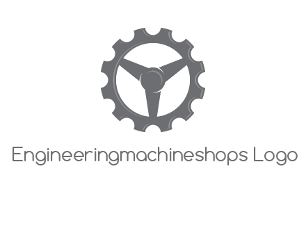 steering wheel mixed with gear logo