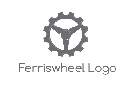 steering wheel mixed with gear logo