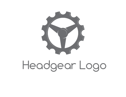 steering wheel mixed with gear logo