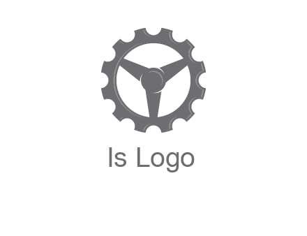 steering wheel mixed with gear logo