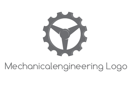 steering wheel mixed with gear logo