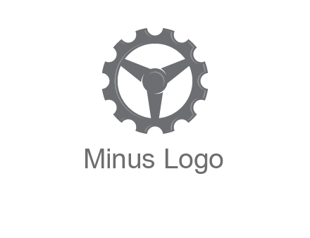 steering wheel mixed with gear logo