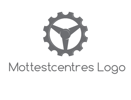 steering wheel mixed with gear logo