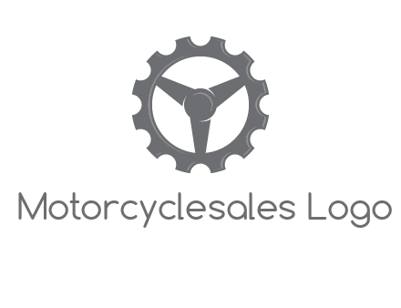 steering wheel mixed with gear logo