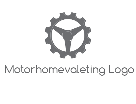steering wheel mixed with gear logo