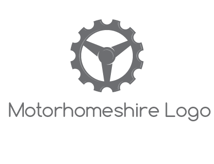 steering wheel mixed with gear logo