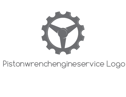 steering wheel mixed with gear logo