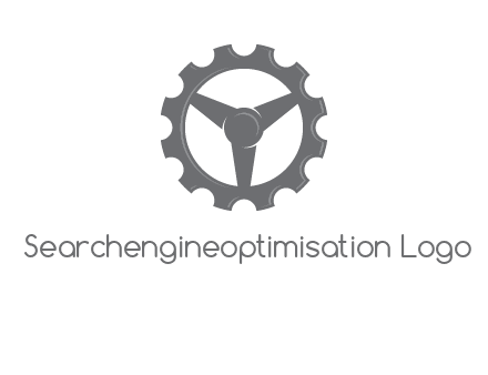 steering wheel mixed with gear logo