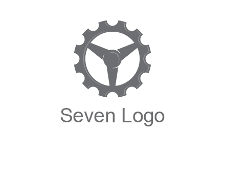 steering wheel mixed with gear logo