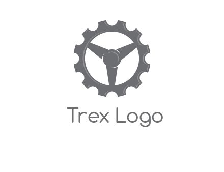steering wheel mixed with gear logo