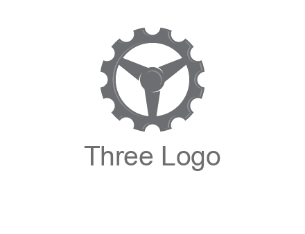 steering wheel mixed with gear logo