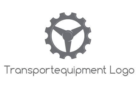 steering wheel mixed with gear logo