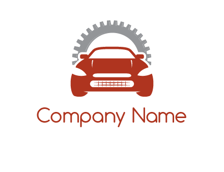 car in front of gear logo
