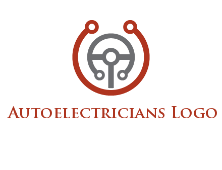 steering wheel made of tech wires logo