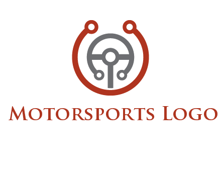 steering wheel made of tech wires logo