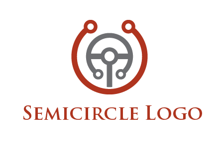 steering wheel made of tech wires logo