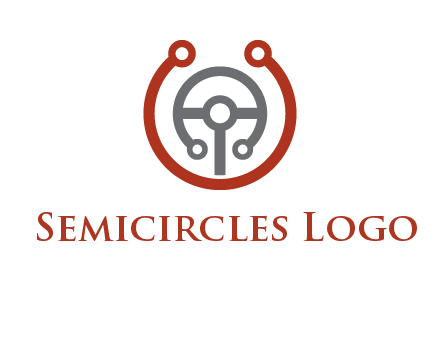 steering wheel made of tech wires logo