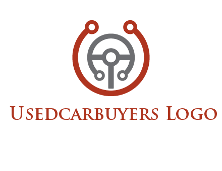 steering wheel made of tech wires logo