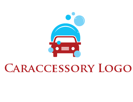 car with water bubbles logo