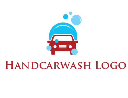 car with water bubbles logo