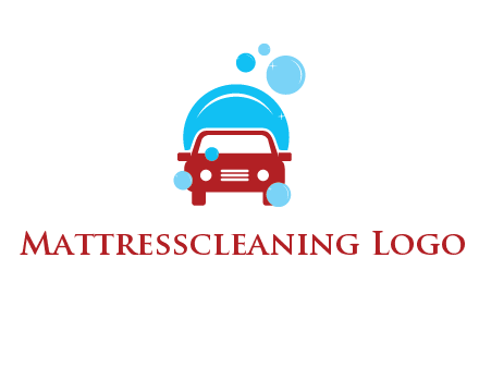 car with water bubbles logo