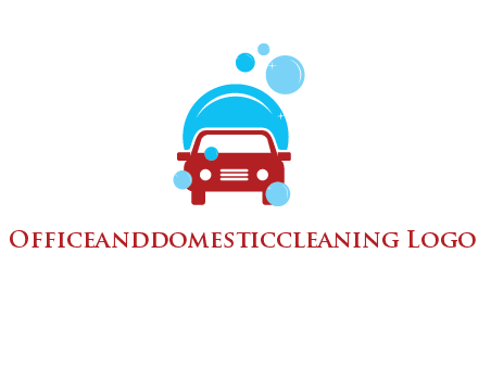 car with water bubbles logo