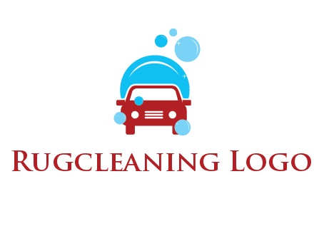 car with water bubbles logo
