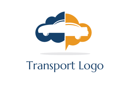 car inside cloudy chat bubble logo
