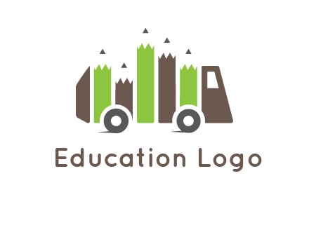 pencil merge with bus logo