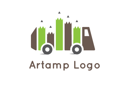 pencil merge with bus logo