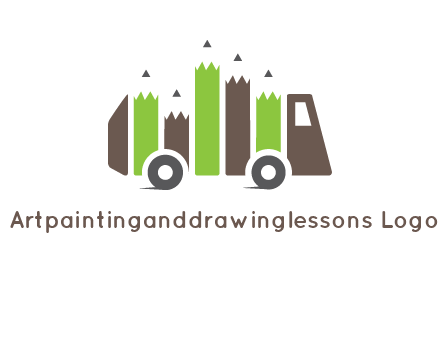 pencil merge with bus logo