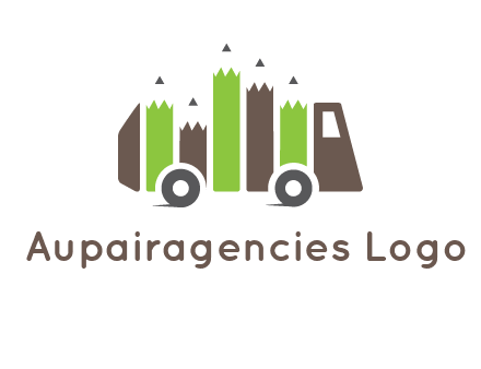 pencil merge with bus logo
