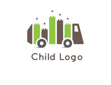 pencil merge with bus logo