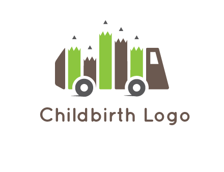 pencil merge with bus logo
