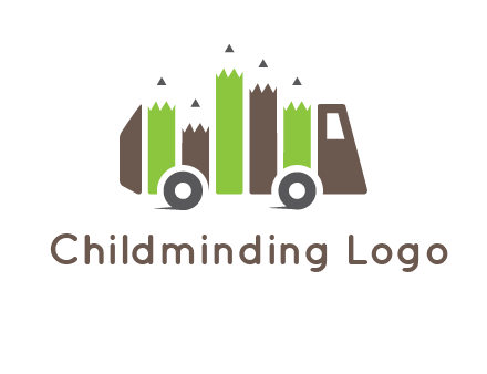 pencil merge with bus logo